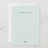 Groen blauwe besneeuwde A-frames winterhuisje foto Feestdagenkaart (Achterkant)