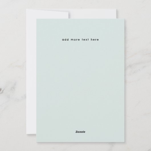 Groen blauwe besneeuwde A-frames winterhuisje foto Feestdagenkaart (Achterkant)