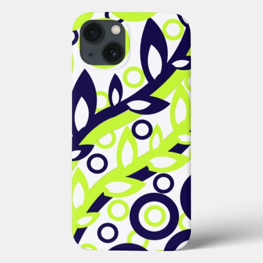 Groen Blauwe Bladeren Case-Mate iPhone Case (Achterkant)