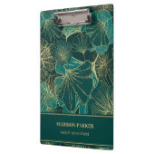 Groen-blauwe goudbladeren klembord (Links)