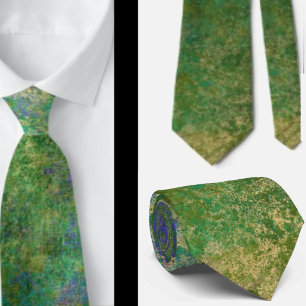 Groen Blauwe Pauw Kleur Abstracte Nekband Das