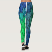 Groen Blauwe Slangenschalen Leggings (Achterkant)