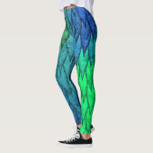 Groen Blauwe Slangenschalen Leggings (Links)
