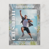 Groen Blauwgroen blauw grijs Afstuderen Aankondigi Briefkaart (Voorkant)