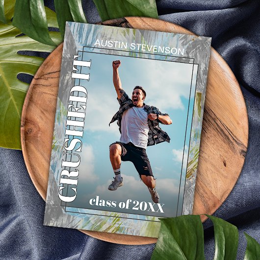 Groen Blauwgroen blauw grijs Afstuderen Aankondiging