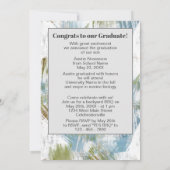 Groen Blauwgroen blauw grijs Afstuderen Aankondiging (Achterkant)