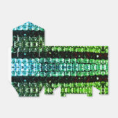 Groen blauwgroen blauw Rhinestonen -  juwelen Bedankdoosjes (Uitgevouwen)