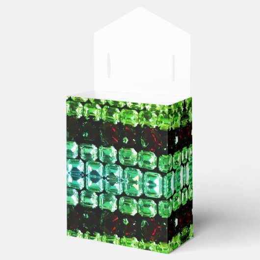 Groen blauwgroen blauw Rhinestonen -  juwelen Bedankdoosjes (Geopend)