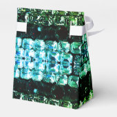 Groen blauwgroen blauw Rhinestonen -  juwelen Bedankdoosjes (Achterkant)