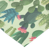 Groen Blauwgroen Blooming Cactussen Patroon Korte Tafelloper (Hoek)