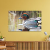 Groen Blauwgroen Canvas Afdruk (Insitu (Woonkamer))