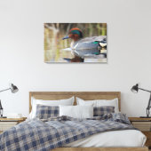 Groen Blauwgroen Canvas Afdruk (Insitu (Slaapkamer))