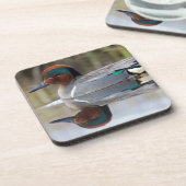 Groen Blauwgroen Drankjes Onderzetter (Linkerzijde)