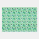 Groen Blauwgroen en Paars Inpakpapier Vel (Voorkant)