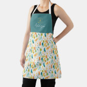 Groen Blauwgroen Goud Abstract Gepersonaliseerd Mo Schort (Insitu)