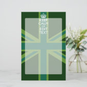 Groen Blauwgroen houden kalm en hebben Jouw tekst Briefpapier (Staand voorkant)