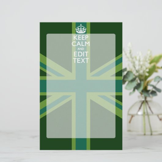 Groen Blauwgroen houden kalm en hebben Jouw tekst  Briefpapier (Staand voorkant)