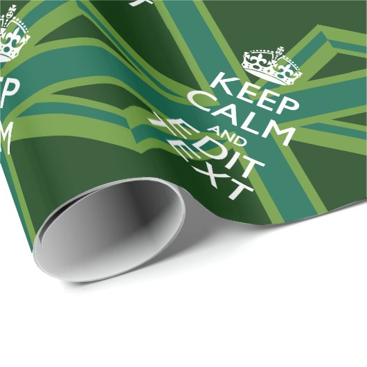 Groen Blauwgroen houden kalm en hebben Jouw tekst  Cadeaupapier (Rol Hoek)