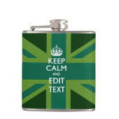 Groen Blauwgroen houden kalm en hebben Jouw tekst Heupfles (Voorkant)