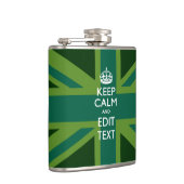 Groen Blauwgroen houden kalm en hebben Jouw tekst  Heupfles (Rechts)