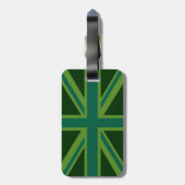 Groen Blauwgroen kalm houden en Jouw tekst Union J Bagagelabel (Achterkant verticaal)