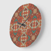 Groen Blauwgroen Roest Sinaasappel Beige Bruin Roo Grote Klok (Hoek)