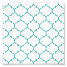 groen, blauwgroen, wit, morrocaan, quatrefoil, pat