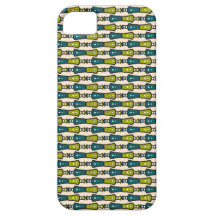 Groen Blauwgroen Zwart Cream Tribal iPhone 5/5s Ho
