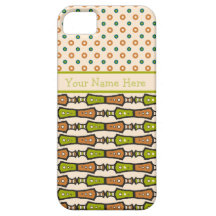 Groen Blauwgroen Zwart Cream Tribal iPhone 5/5s Ho