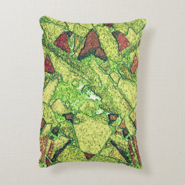 Groen bleek geel geverfd vulkanisch steenvormig on accent kussen