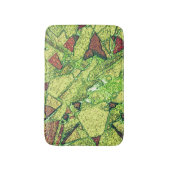 Groen bleek geel geverfd vulkanisch steenvormig on badmat (Voorkant Verticaal)