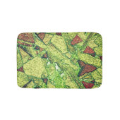 Groen bleek geel geverfd vulkanisch steenvormig on badmat (Voorkant)
