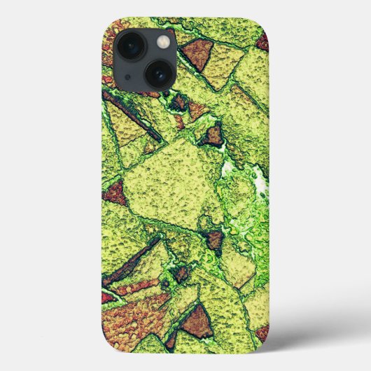 Groen bleek geel geverfd vulkanisch steenvormig on Case-Mate iPhone case (Achterkant)
