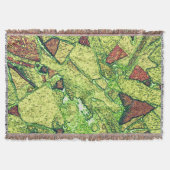 Groen bleek geel geverfd vulkanisch steenvormig on deken (Voorkant)