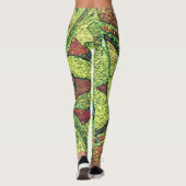 Groen bleek geel geverfd vulkanisch steenvormig on leggings (Achterkant)