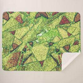 Groen bleek geel geverfd vulkanisch steenvormig on sherpa deken