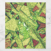 Groen bleek geel geverfd vulkanisch steenvormig on wijn etiket (Enkel label)