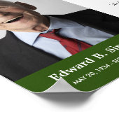 Groen blijf het licht herdenkingsgedicht met foto poster (Hoek)