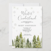 Groen blijvende Besneeuwde Winter Onederland 1e Ve Kaart (Voorkant)