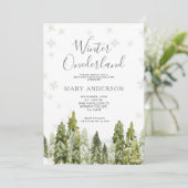 Groen blijvende Besneeuwde Winter Onederland 1e Ve Kaart (Staand voorkant)