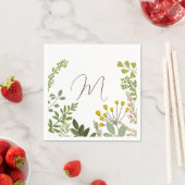 Groen blijvende zomer tuinfeest aangepaste initiaa servet (Insitu)