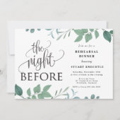 Groen bloeit de avond voor repetitie diner kaart (Voorkant)