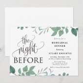 Groen bloeit de avond voor repetitie diner kaart (Voorkant / Achterkant)