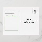 Groen & Bloem Botanisch Trouw RSVP Folie Uitnodiging Briefkaart (Achterkant)