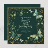 Groen bloem- en vlindertuininrichting kaart (Voorkant / Achterkant)