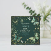 Groen bloem- en vlindertuininrichting kaart (Staand voorkant)