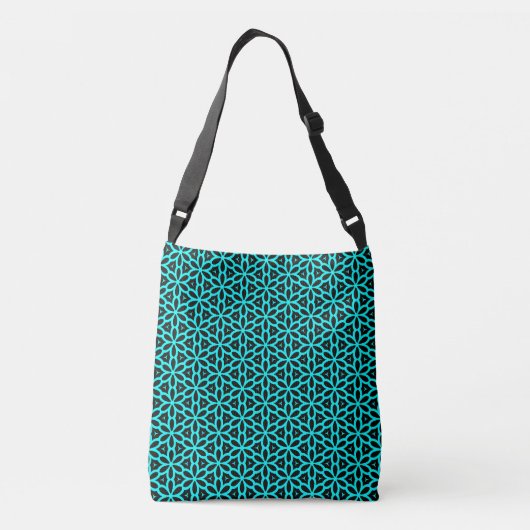 Groen Bloem Motief Crossbody Tas (Achterkant)