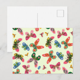 Groen Bloem Motief Natuur Briefkaart