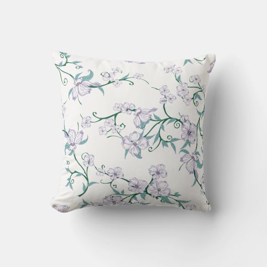 Groen bloemachtergrondontwerp voor bruiloft bestse kussen (Voorkant)