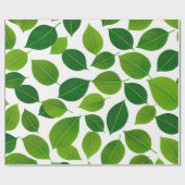 groen bloemblad cadeaupapier (Vlak)